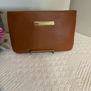 Ivanka Trump Tan‎ Clutch with Gold Accent